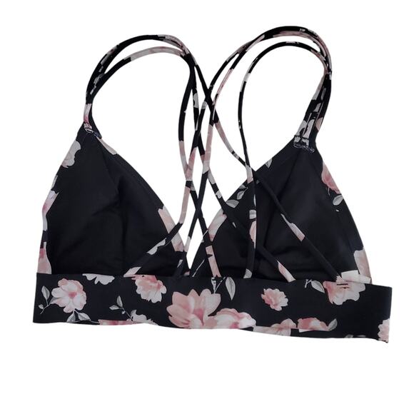 PINK VS | Floral Strappy Back Deep V Bralette - Picture 4 of 8